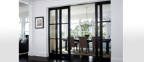 Glass and timber sliding doors