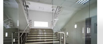 Glass doors for entrance foyers