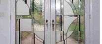 Glass feature doors